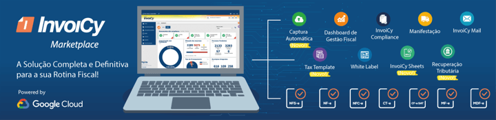 Banner com as soluções para rotina fiscal utilizando o InvoiCy